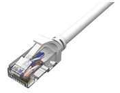 UTP カテゴリー6LANケーブル コネクター付 白 より線導体 AWG24 X 4P 20m