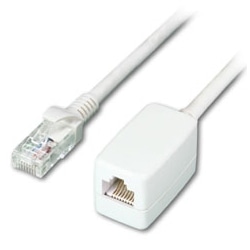 UTP CAT6 延長LANケーブル コネクター付 白 より線導体 4P 7m