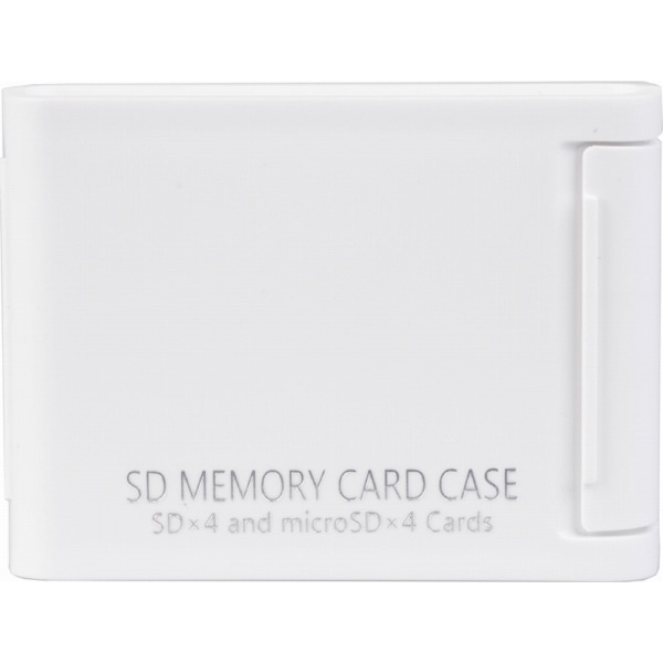 SDメモリーカードケースAS 4枚収納 ホワイト