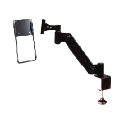 高荷重型液晶モニタ・TV用VESA対応C型クランプ式フレキシブルスリムアーム(ブラック)