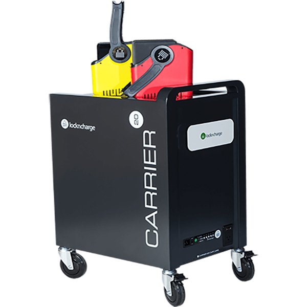 Carrier 20 カート バスケット付き 充電保管庫 20台収納 タブレット ノートパソコン 輪番充電器標準装備 iPad Chromebook Surface Windows