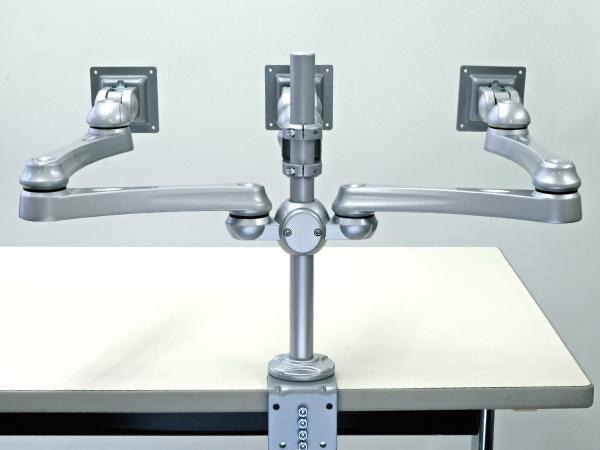 液晶モニター3画面用水平多関節モニターアーム（VESA75、100対応）