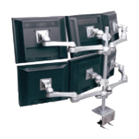 液晶モニター6画面用水平多関節モニターアーム（VESA75、100対応）