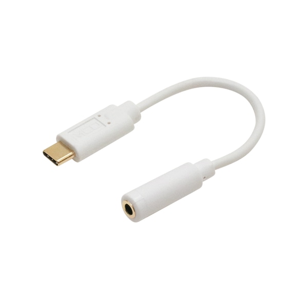 USB Type-C - イヤホン変換アダプタ DAC内蔵 ホワイト