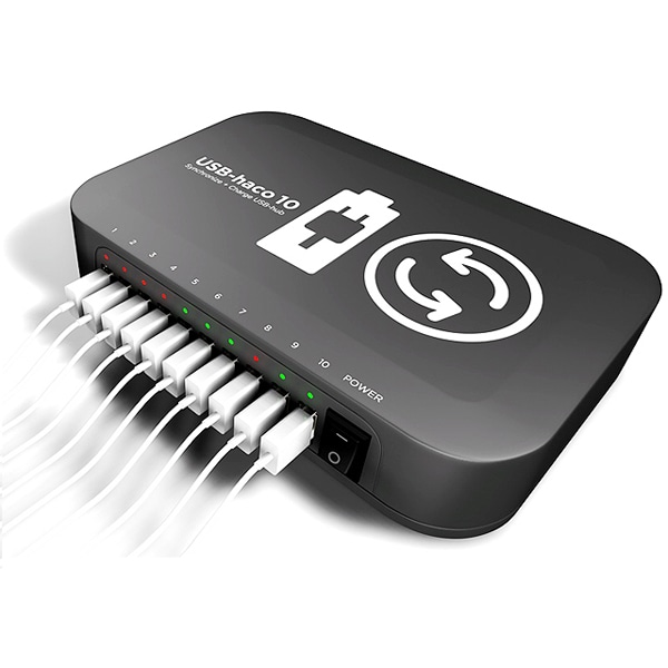 2.1A急速充電対応USBハブ USB-haco10