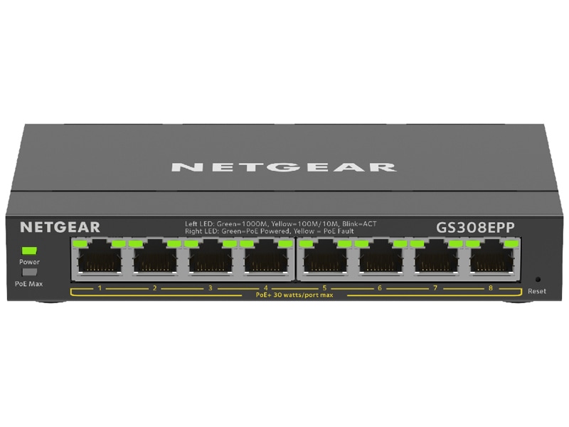 SOHO/家庭向けPoE+対応 (123W) ギガビット8ポートアンマネージプラススイッチ