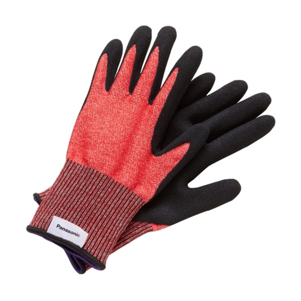 【ストロングンテ】タングステン耐切創手袋（家庭用） 耐切創レベルD（手のひら発泡ゴムコート） レッド LLサイズ