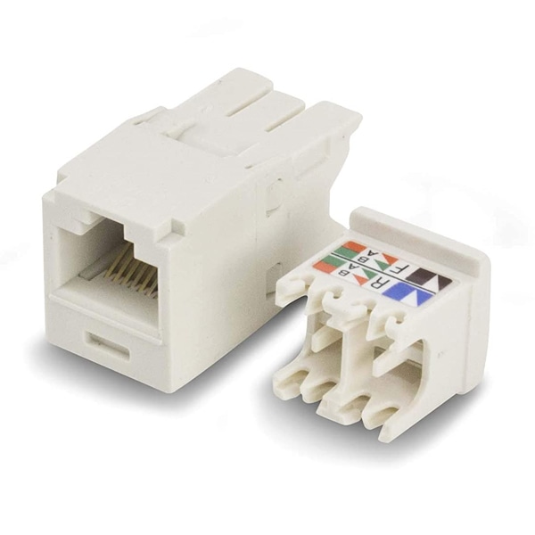 カテゴリ6 モジュラージャック シャッターなし オフホワイト