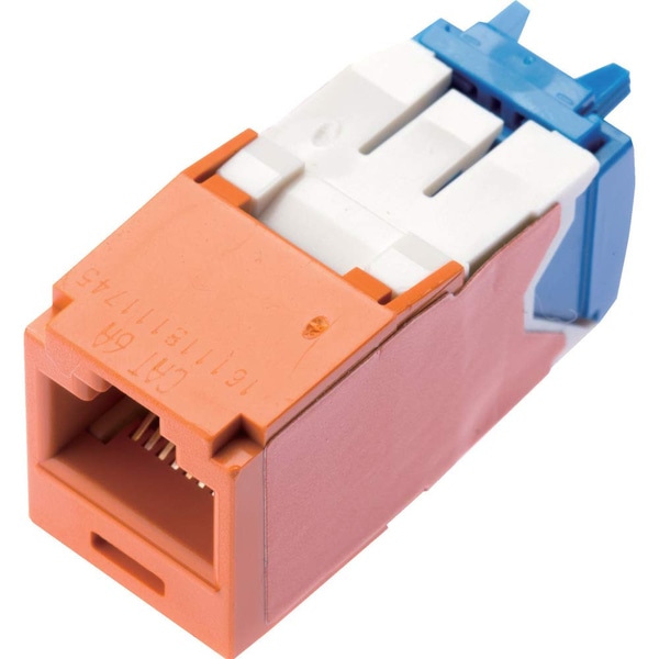 カテゴリ6A モジュラージャック シャッターなし オレンジ