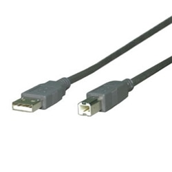 RoHS対応USB2.0エコケーブル 1m ダークグレイ Aタイプオス-Bタイプオス