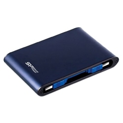 USB3.0/2.0対応 耐衝撃 防水仕様 Armor A80 ポータブルHDD 2TB Blue