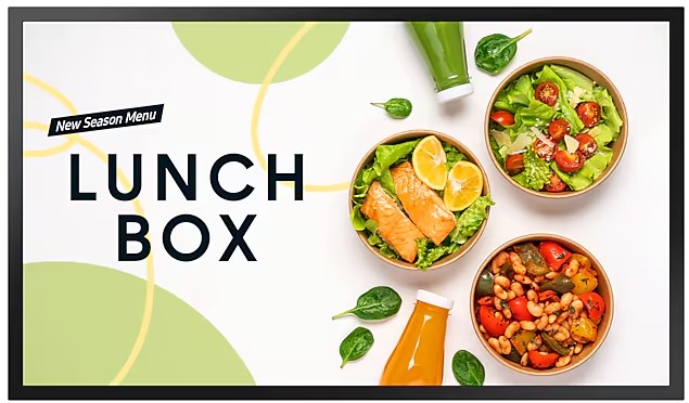 32型屋内高輝度液晶ディスプレイ/1920×1080/HDMI、USB/ブラック/スピーカーなし/3年保証/縦横設置可/IP5X/メディアプレイヤー内蔵/24時間稼働/2000cd/㎡