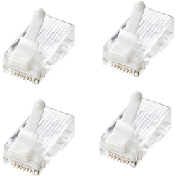 ツメ折れ防止カテゴリ6 RJ-45コネクタ（100個セット）