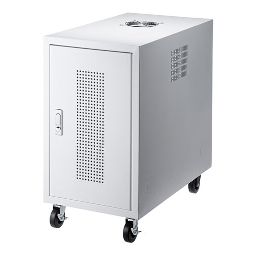 キャスター付きハブボックス（4U・ホワイト）