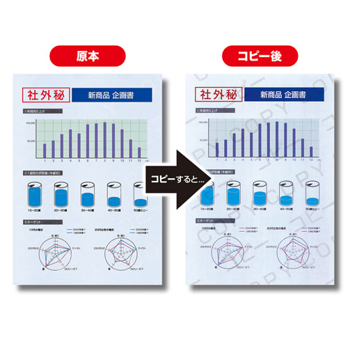 マルチタイプコピー偽造防止用紙（A4・500枚入り）