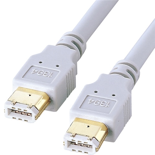IEEE1394ケーブル（6pin-6pin・0.3m・ライトグレー）