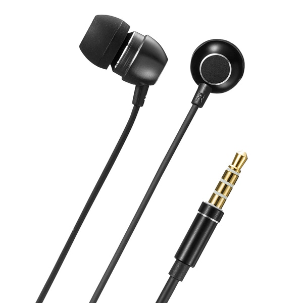 マイク付きステレオイヤホン（ブラック）