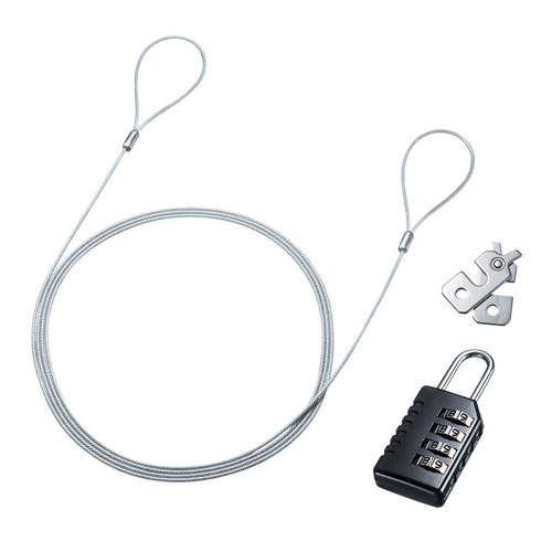 NobleWedgeスロット対応セキュリティワイヤー・ダイヤル錠