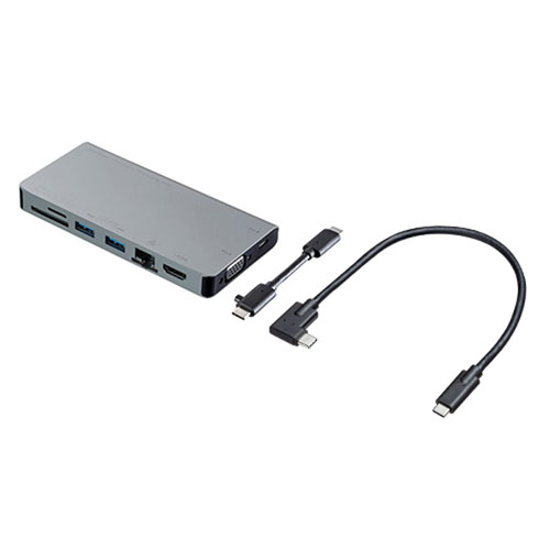 USB Type-C ドッキングハブ（VGA・HDMI・LANポート・カードリーダー搭載）