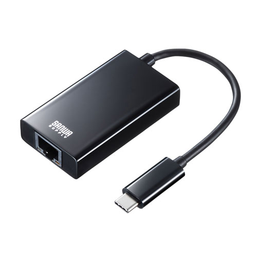 有線LANアダプタ（USB Type-C - LAN変換・USBハブ付き・Gigabit対応・ブラック）