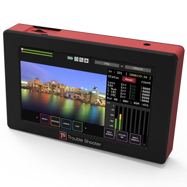 ループチェック対応簡易アナライザ機能搭載5型タッチコントロールパネル付属 SDI/HDMIアップ/ダウン/クロスコンバーター