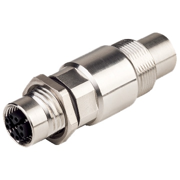 M12-Xコード バルクヘッドカプラ