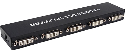 3つのEDIDモード搭載DVIモニタ分配器（1：4）