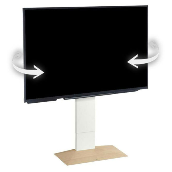 32～80型対応 首振り機能付き WALL テレビスタンド V3 SW ロータイプ ホワイトオークベース