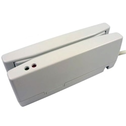 JIS1/JIS2両面読取対応磁気カードリーダ ホワイト USB-HID