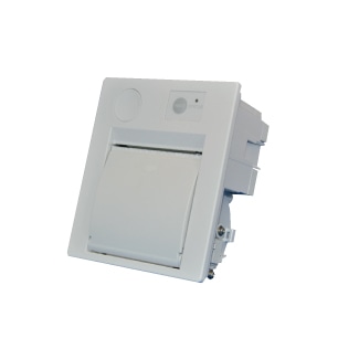 紙幅58mmパネルマウントタイプライン小型サーマルプリンタ（QRコード・ニアエンドセンサー付） ケース色：白