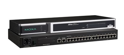 16ポートRS-232C/422/485セキュアターミナルサーバ Tモデル