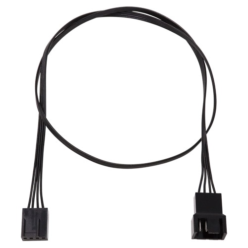 PWMファン用電源延長リボンケーブル 50cm ブラック