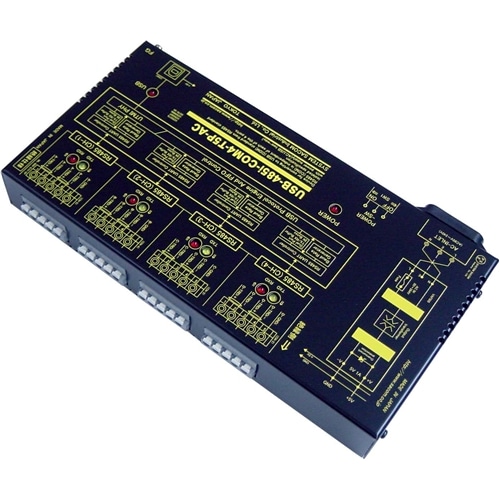 USB（VCOM）⇔4ポートRS485変換器（AC90-240V/USBバスパワー仕様）【絶縁タイプ】【1本のUSB接続で4ポートのRS485】USB⇔端子台5PX4