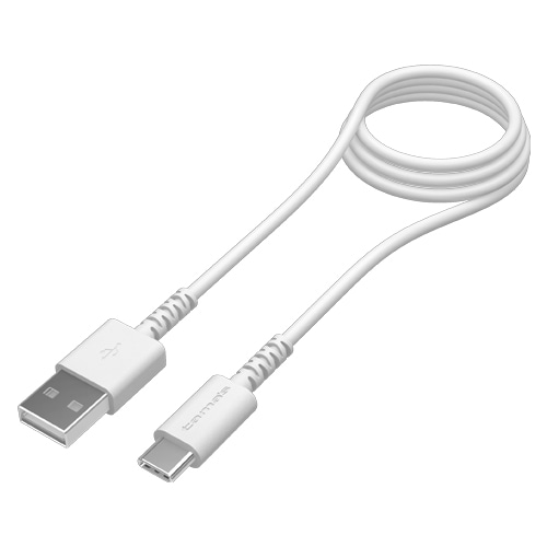 USB2.0 Type-C/USBケーブル 1.0m 抗菌 ホワイト