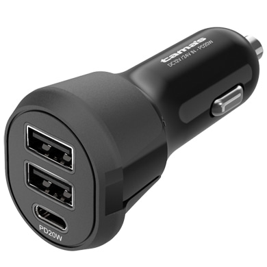 PD20W カーチャージャー C＋A×2 ブラック