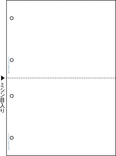マルチプリンタ用紙　Ａ４白紙・２面　４穴１００枚