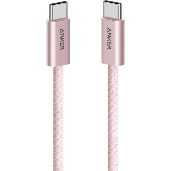 Anker Zolo USB-C & USB-C ケーブル (240W 高耐久ナイロン) 1.0m ピンク