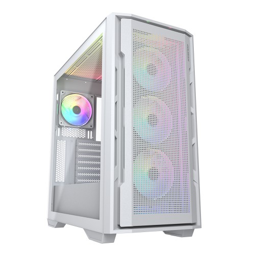 UNIFACE RGB White/ミドルタワーケース/ホワイト/120mm ARGBファン4基標準搭載/最大420mmラジエーター対応/最大9基の120mmファン搭載可能/最長400mmのGPU搭載可能