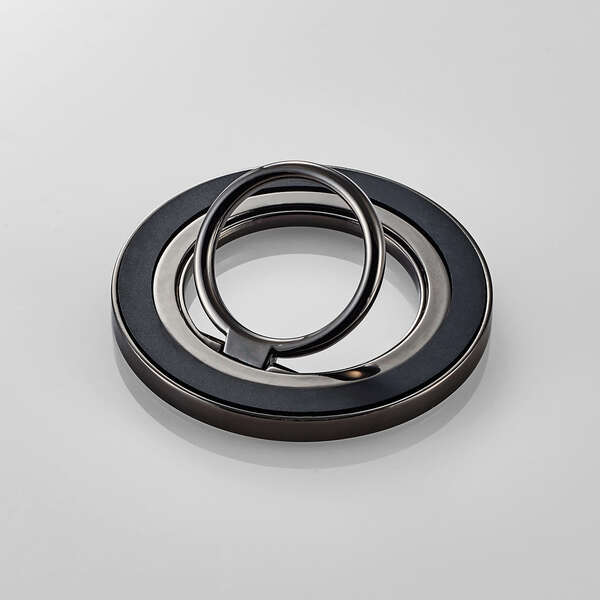 マグネットスマホリング/360°/ブラック