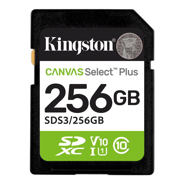 256GB SDXC Canvas Select Plus Gen3 150MB/s Read C10 UHS-I U1 V10