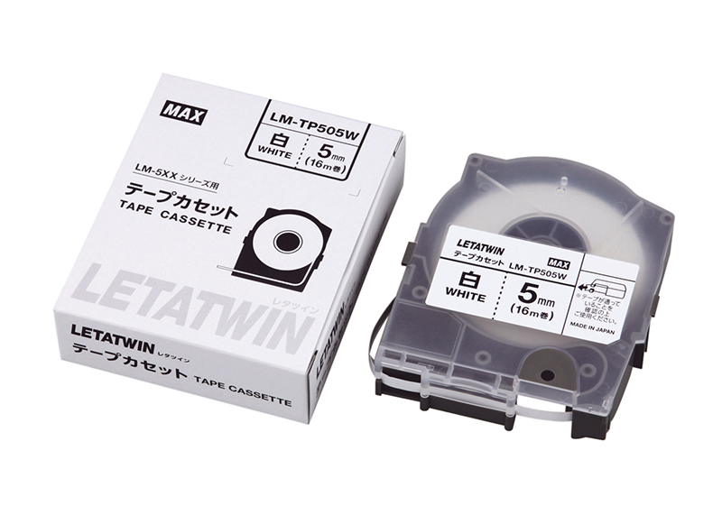 LM-500・500W・550W用テープカセット 5mm幅 白16m巻