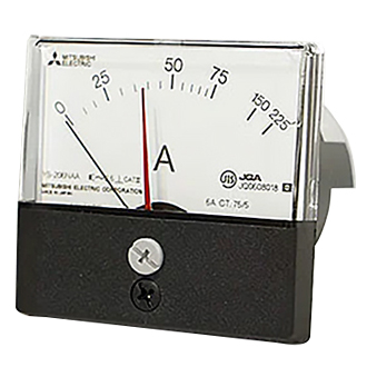 三菱指示電気計器 機械式指示計器 交流電流計(不平等目盛) 角形計器 YS-210NAA BR 0-30-90A DRCT