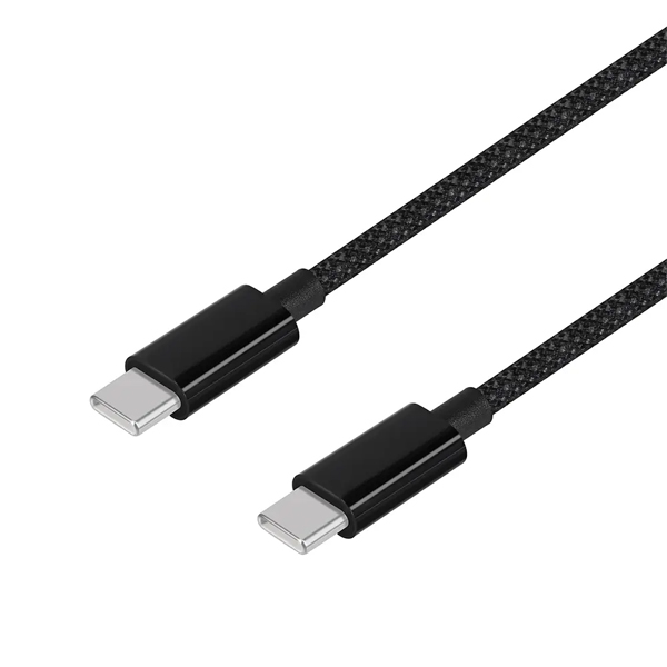 スマホ・タブレット用USBケーブル/USB2.0規格準拠/USB（C-C）/PD60W/ブレイデッドケーブル/絡みにくい/データ転送/2m/200cm/ブラック