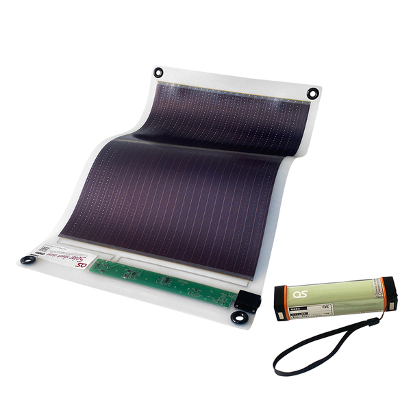 どこでも発電 ソーラーシートチャージャーセット 8Wタイプ/バッテリー容量2500mAh/LED付