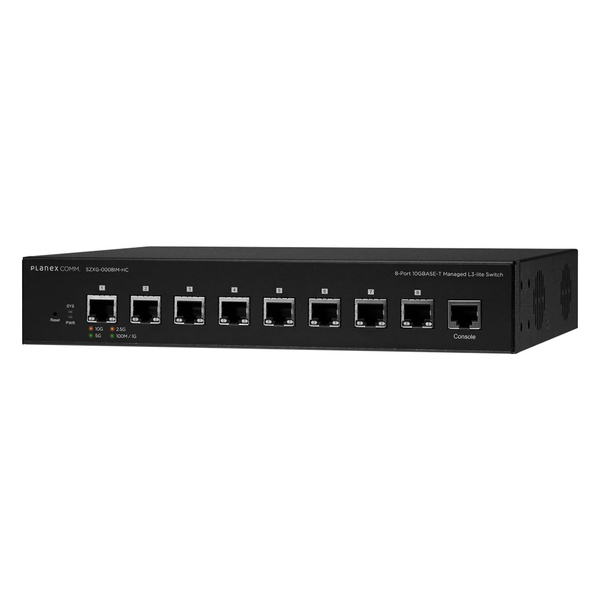 8ポート 10GBASE-T マネージドL3 Liteスイッチ 高冷却モデル
