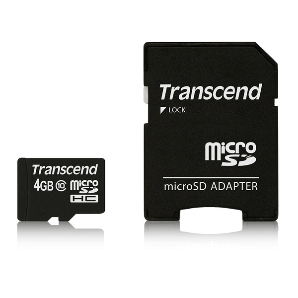 microSDHCカード Class10 4GB (SDカード変換アダプタ付き)