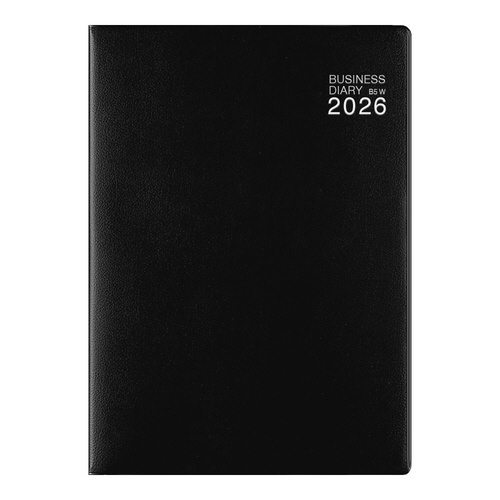 ２０２６ビジネスダイアリー　Ｂ５　週間　黒