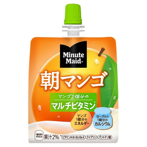 ミニッツメイド　朝マンゴ　１８０ｇパウチ　２４個※