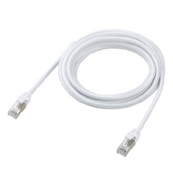 ＬＡＮケーブル　ＣＡＴ７　３ｍ　メッシュ　ホワイト