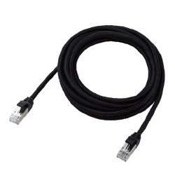 ＬＡＮケーブル　ＣＡＴ８　３ｍ　メッシュ　ブラック